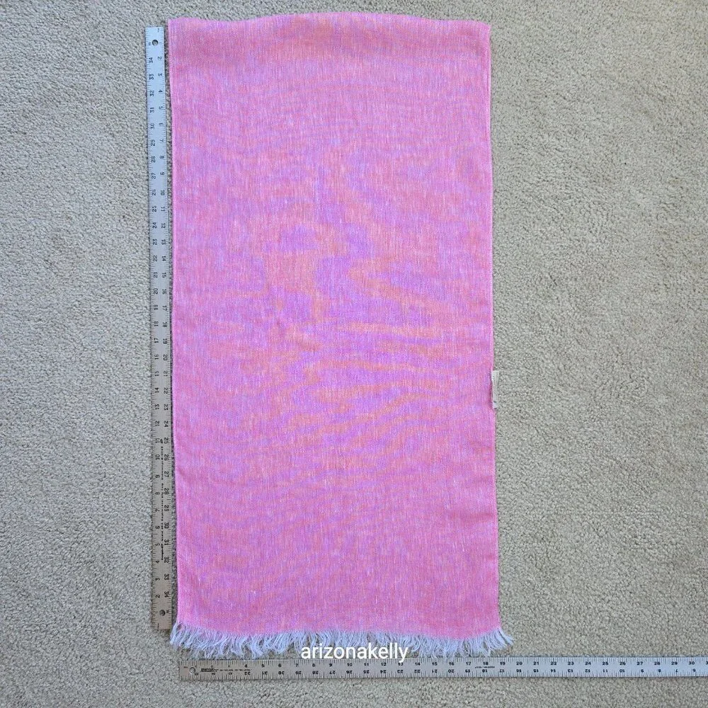 NWOT Italian Linen Scarf Pink